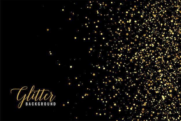 Free Vector | Abstract golden glitter sparkle on black