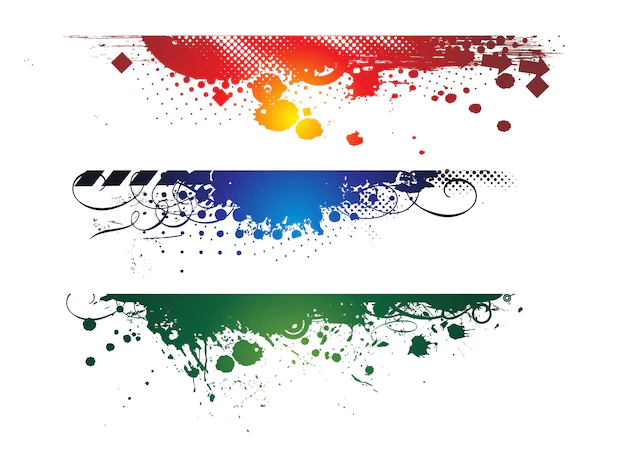 Free Vector | Abstract grunge banners with your test vector illustration