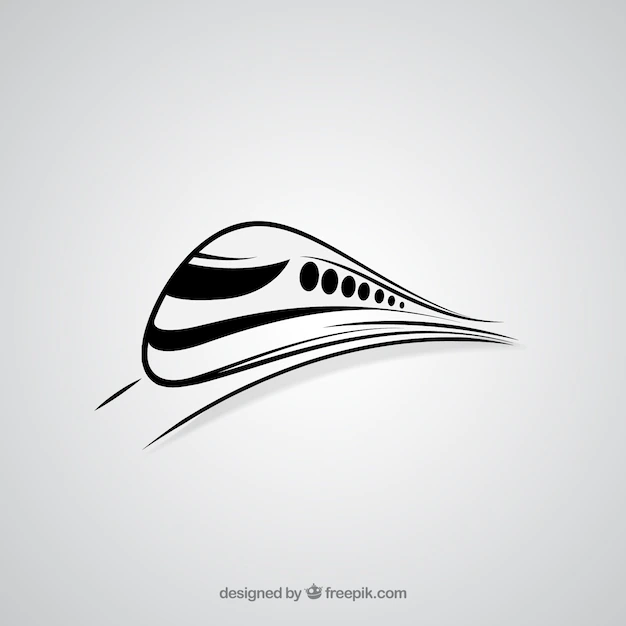 Free Vector | Abstract high speed train logo