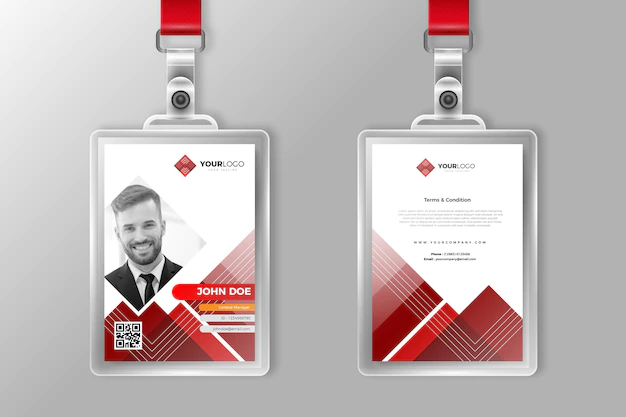 Free Vector | Abstract id cards for company stuff