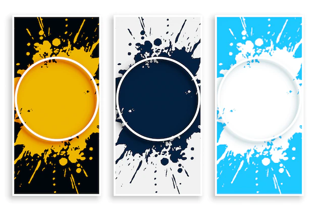 Free Vector | Abstract ink splash banner in different colors