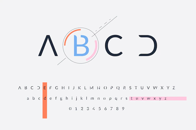 Free Vector | Abstract minimal alphabet