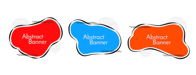 Free Vector | Abstract modern geometric design colorful shape banners set