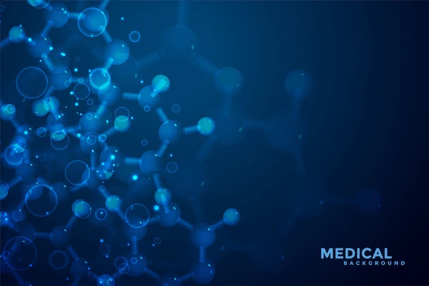 Free Vector | Abstract molecules medical science background