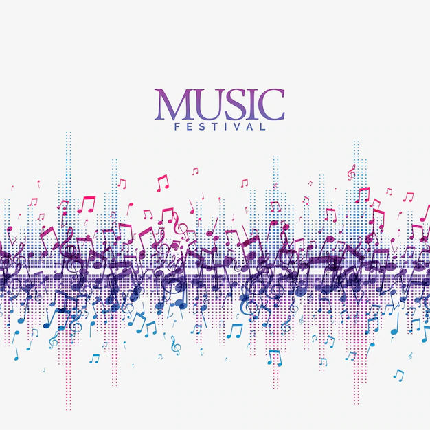 Free Vector | Abstract music background with sound  song beats wave