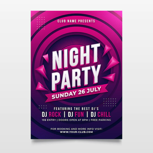 Free Vector | Abstract music party poster