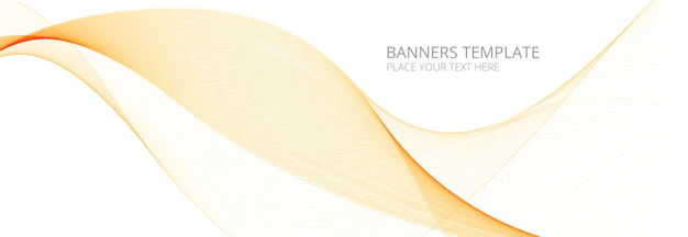 Free Vector | Abstract orange flowing wave banner on white background