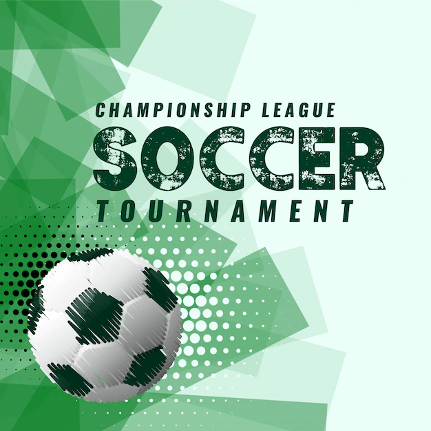 Free Vector | Abstract soccer tournament background in grunge style