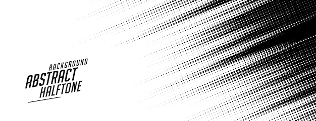Free Vector | Abstract speed lines style halftone banner design