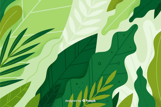 Free Vector | Abstract vegetation hand drawn background
