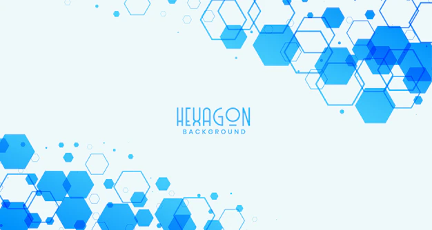 Free Vector | Abstract white background with blue hexagonal shapes