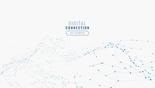 Free Vector | Abstract white digital network connection lines background