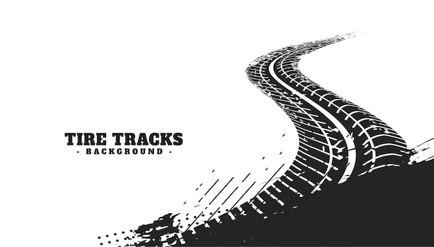 Free Vector | Abstract winding tire track mark background