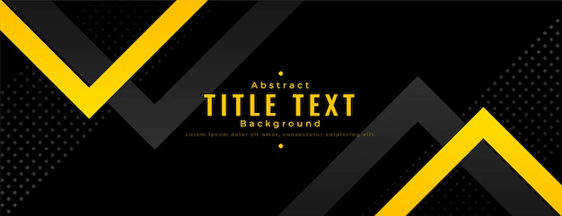 Free Vector | Abstract yellow and black wide banner