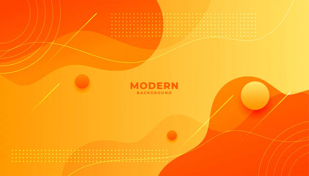 Free Vector | Abstract yellow and orange fluid shape modern background