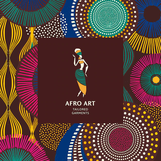 Free Vector | African tribal ethnic pattern template for branding logo