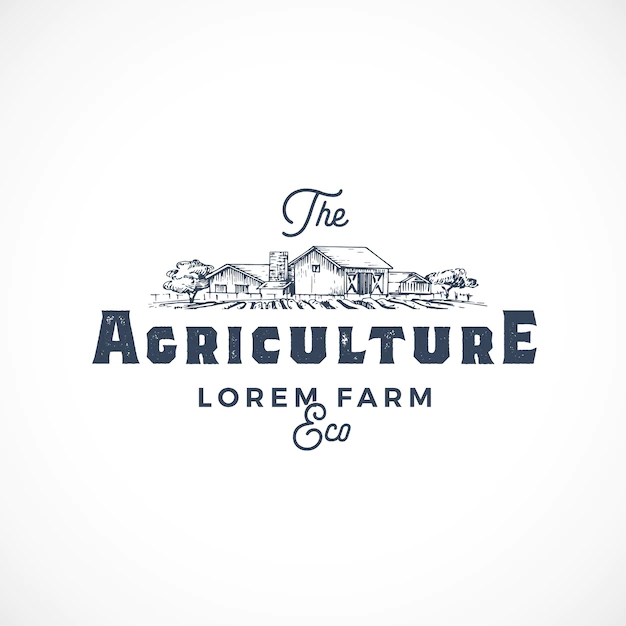 Free Vector | Agriculture farm abstract  sign, symbol or logo template.