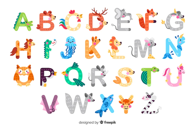 Free Vector | Animal alphabet for school introduction lesson