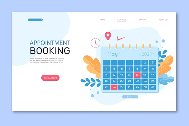Free Vector | Appointment booking landing page