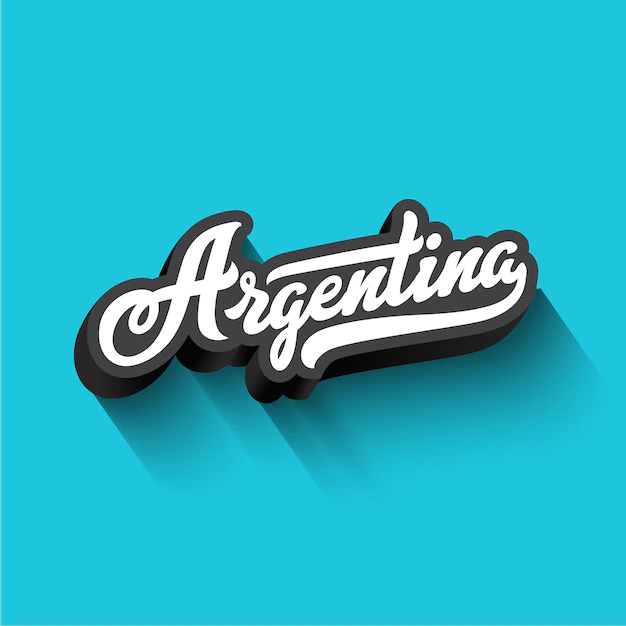 Free Vector | Argentina text calligraphy vintage retro lettering  .