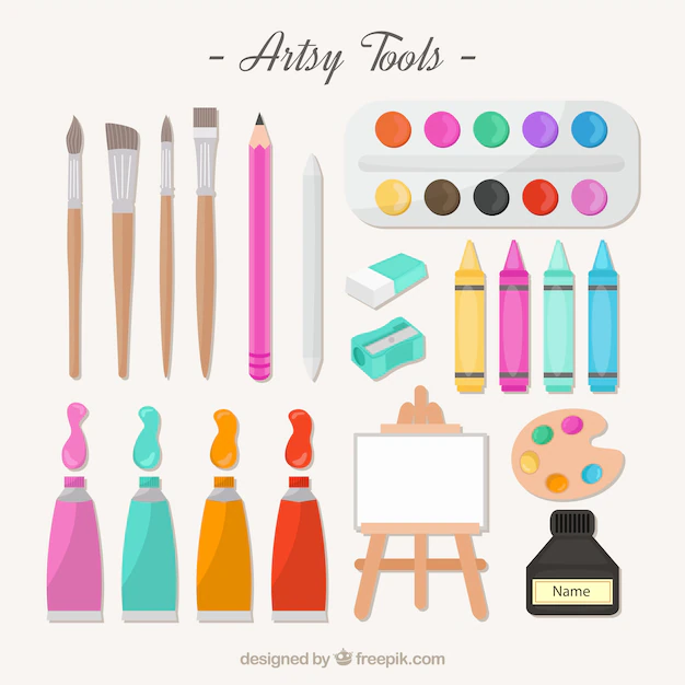 Free Vector | Artistic tools for painting
