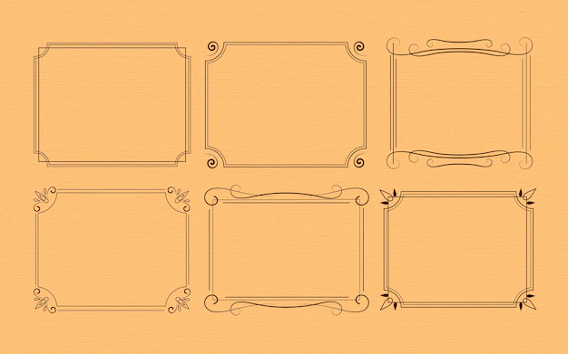 Free Vector | Assortment of calligraphic ornamental frames