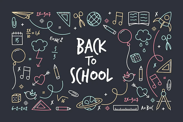 Free Vector | Back to school chalkboard background