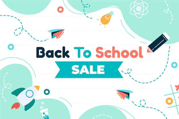 Free Vector | Back to school sale background