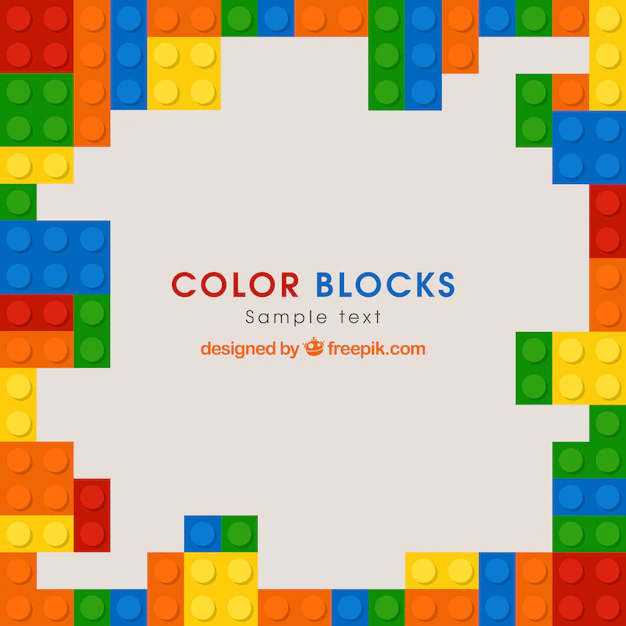 Free Vector | Background of colorful blocks in flat design