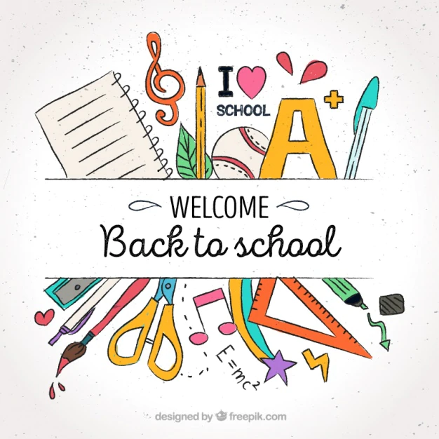 Free Vector | Background welcome to school