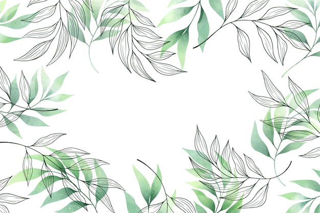 Free Vector | Background with green leaves copy space
