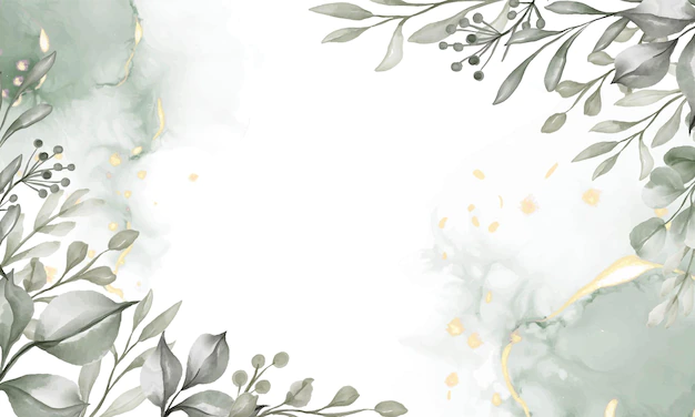 Free Vector | Background with white space greenery leaves