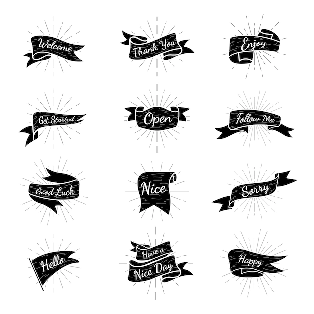 Free Vector | Banner badges collection