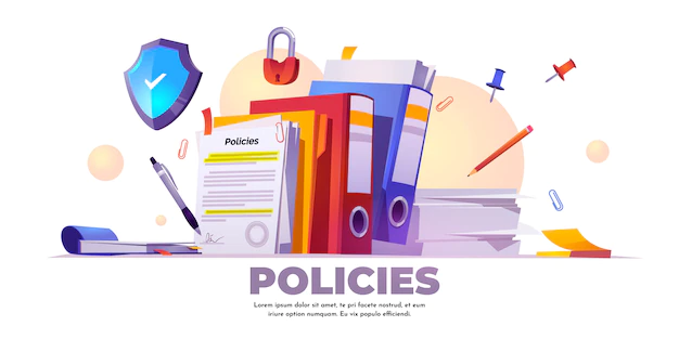 Free Vector | Banner of policies, rules and agreement