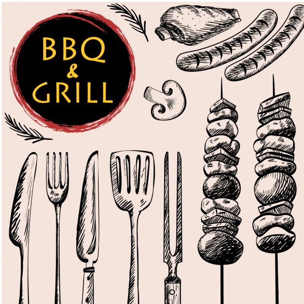 Free Vector | Barbecue background design