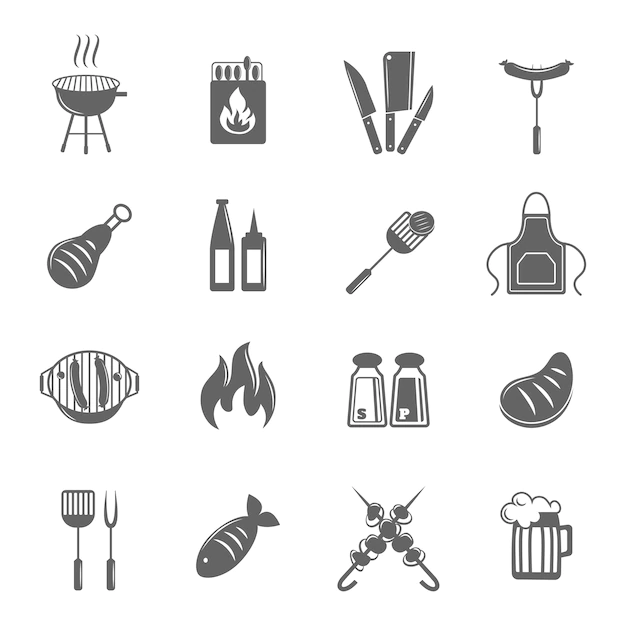 Free Vector | Barbecue icons