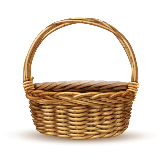 Free Vector | Basket realistic side view image
