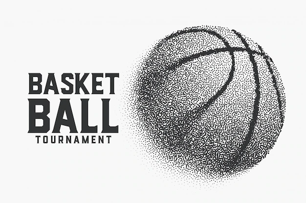Free Vector | Basketball made with small dots creative background