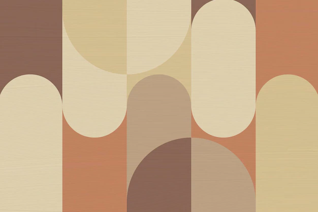 Free Vector | Bauhaus background, brown earth tone vector wallpaper