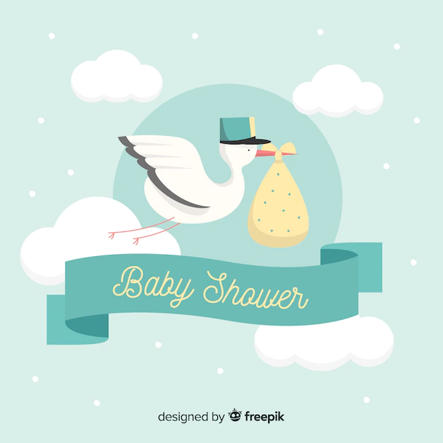 Free Vector | Beautiful baby shower background