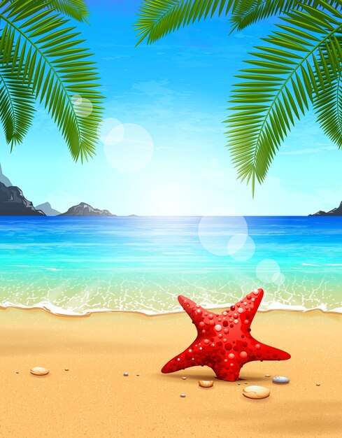 Free Vector | Beautiful beach design