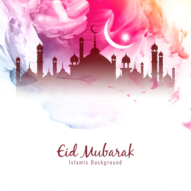 Free Vector | Beautiful eid mubarak islamic colorful