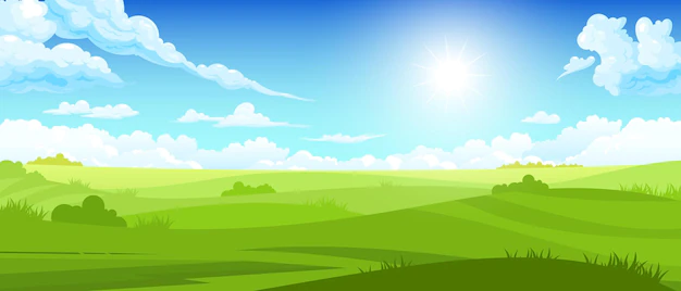 Free Vector | Beautiful illustration of sunny landscape