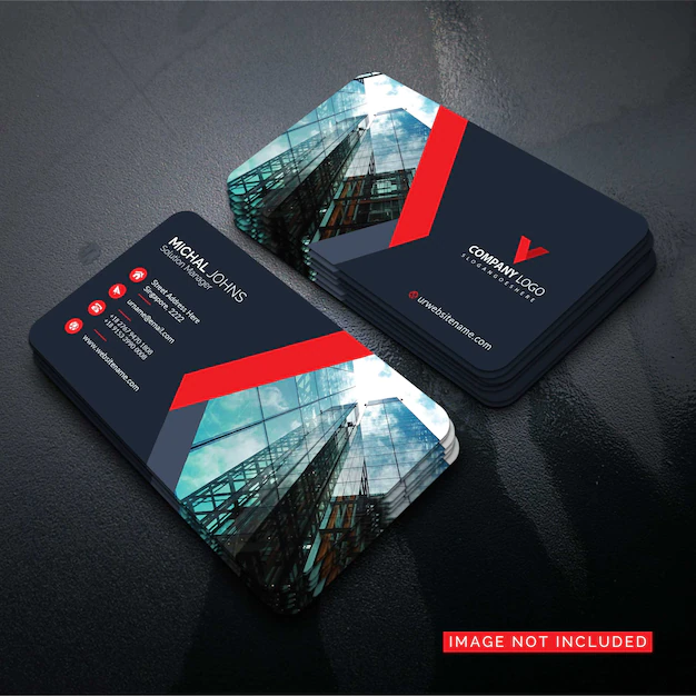 Free Vector | Beautiful modern red business card