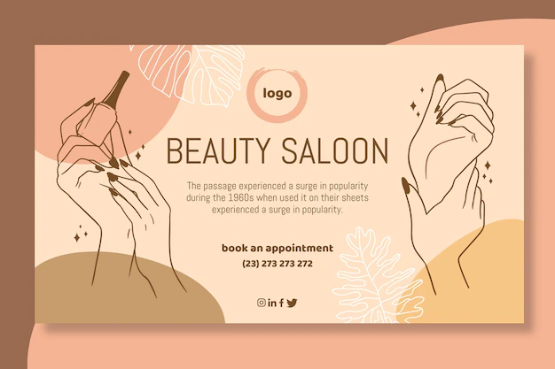 Free Vector | Beauty salon banner template