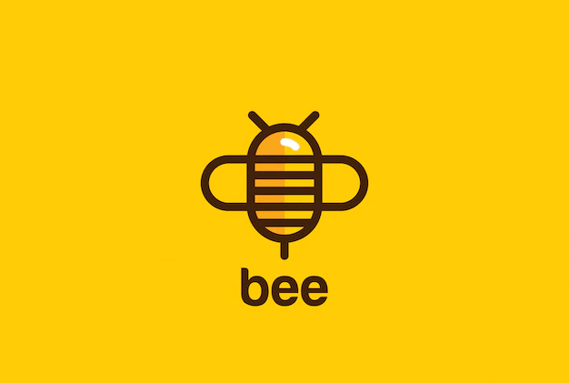 Free Vector | Bee logo linear style  icon.