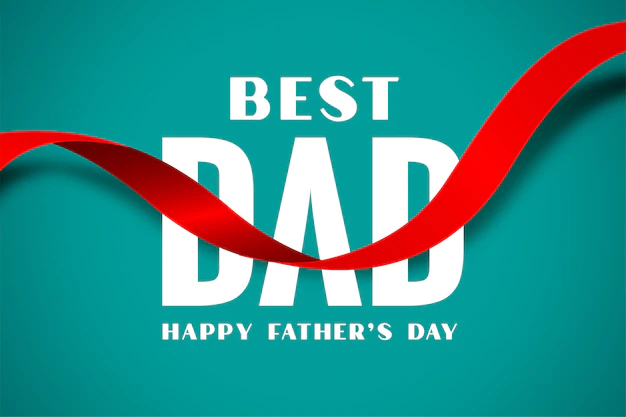 Free Vector | Best dad happy fathers day ribbon style