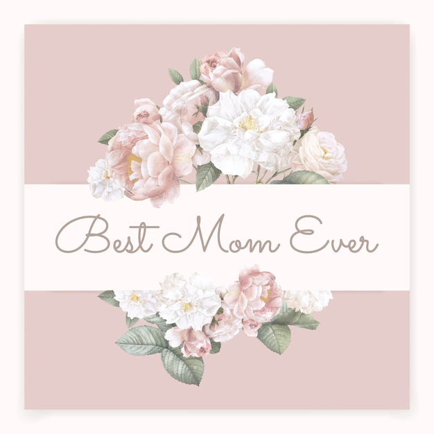 Free Vector | Best mom ever lettering