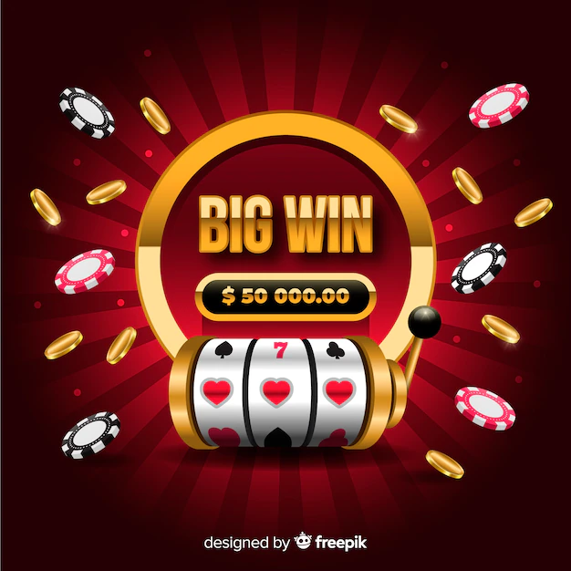 Free Vector | Big win slot concept in realistic style