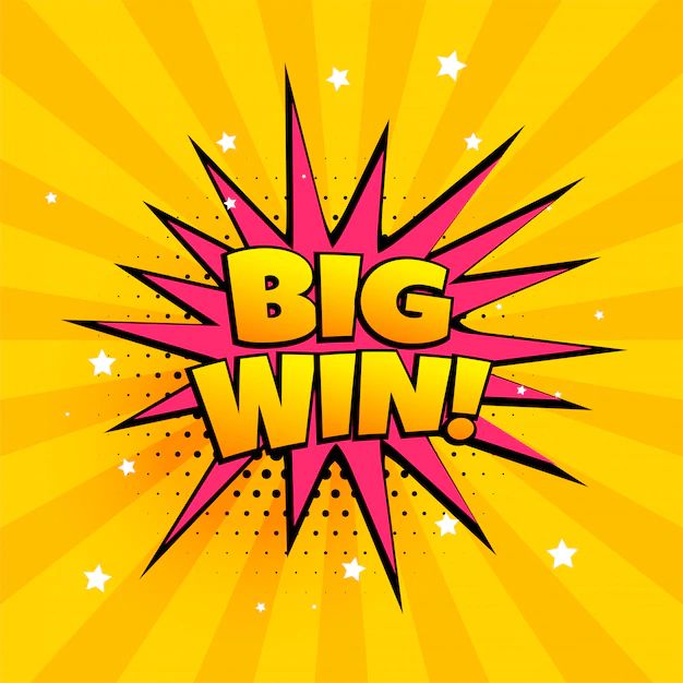 Free Vector | Big win surprise banner in comic style